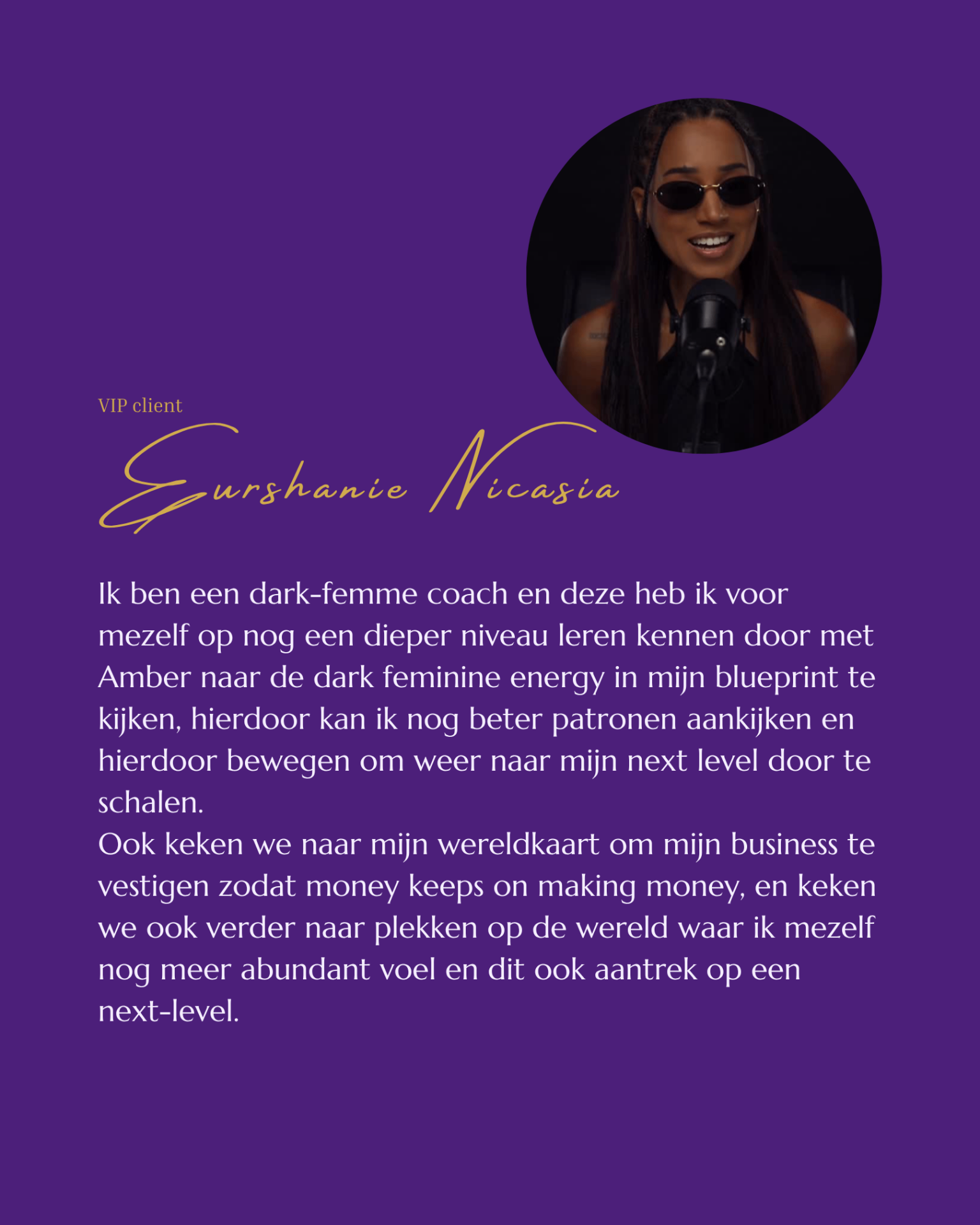 Ervaring van Eurshanie Nicasia